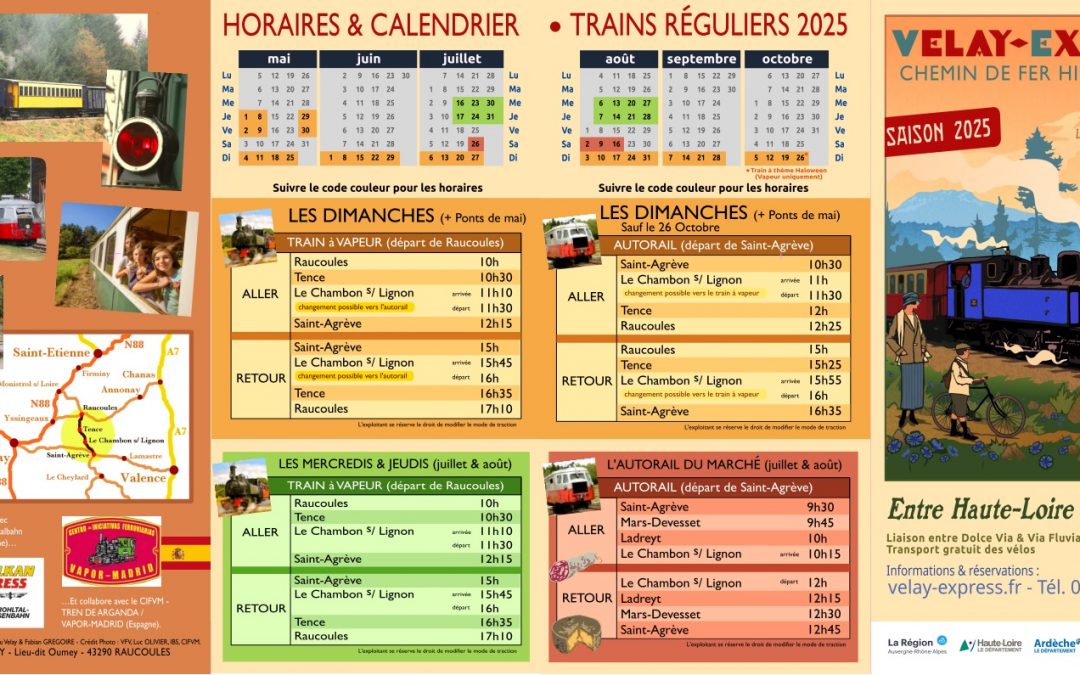 Les horaires 2025